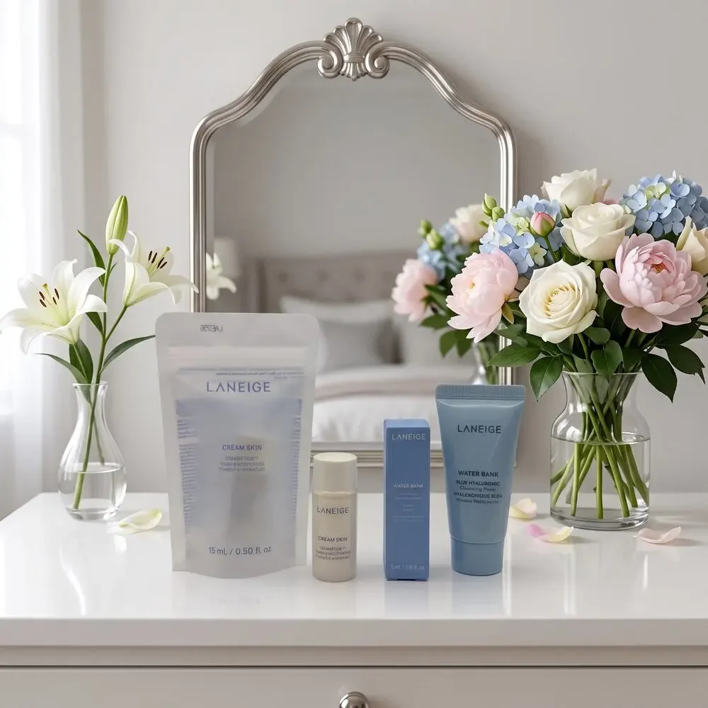 Laneige Cream Skin Cerapeptide Water Bank Skincare Set 4 Pc NIB